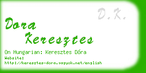 dora keresztes business card