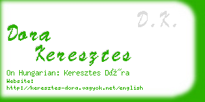 dora keresztes business card